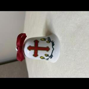 Roman Inc. Budded Cross Decorative Bell 3" Tall 1985 1 out of set of 4